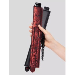 Красно-черные оковы Reversible Faux Leather Ankle Cuffs