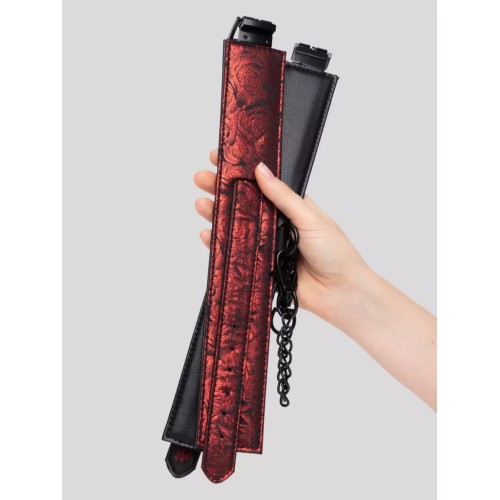 Красно-черные оковы Reversible Faux Leather Ankle Cuffs