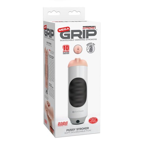Мастурбатор-вагина Mega Grip Vibrating Stroker Pussy
