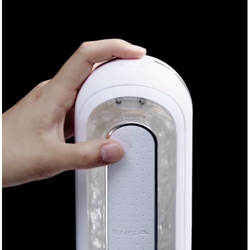 Белый мастурбатор Flip Zero с вибрацией 