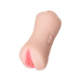 Телесный двусторонний мастурбатор Pretty Mouth - ротик и вагина 