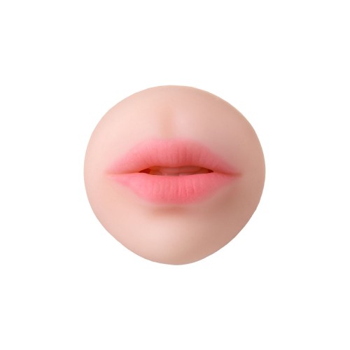 Телесный двусторонний мастурбатор Pretty Mouth - ротик и вагина 