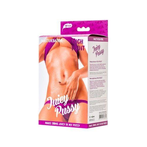 Телесный двусторонний мастурбатор Rich Fruit - вагина и анус