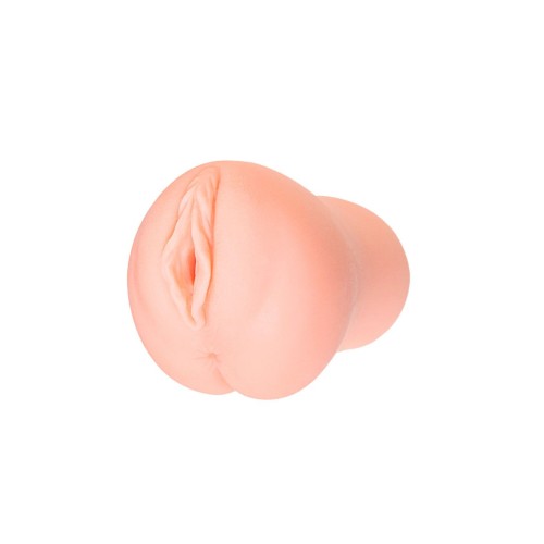 Телесный вибромастурбатор-вагина с рельефом Emily