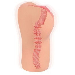 Телесный мастурбатор-вагина с рельефом Bellana