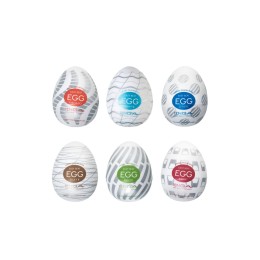 Набор из 6 мастурбаторов Tenga EGG III с различным рельефом