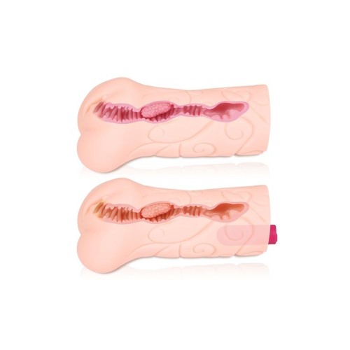 Телесный вибромастурбатор-вагина Tattoo Auto