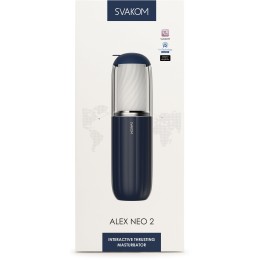 Черно-белый интерактивный мастурбатор Alex Neo 2