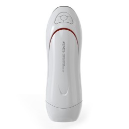 Белый вибромастурбатор со сжатием и голосовым сопровождением