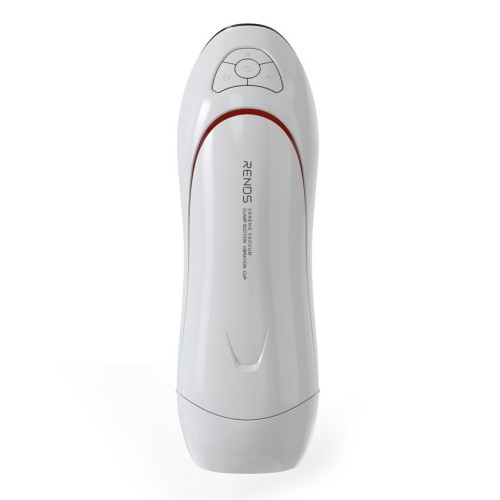 Белый вибромастурбатор со сжатием и голосовым сопровождением