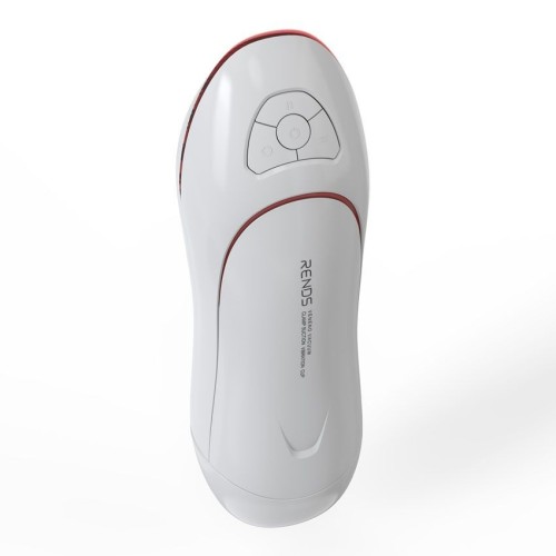 Белый вибромастурбатор со сжатием и голосовым сопровождением