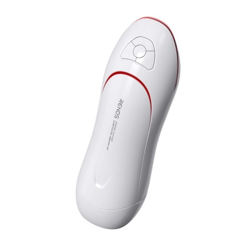 Белый вибромастурбатор со сжатием и голосовым сопровождением