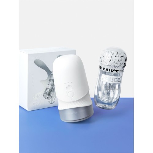 Белый автоматический мастурбатор Extra Sauce