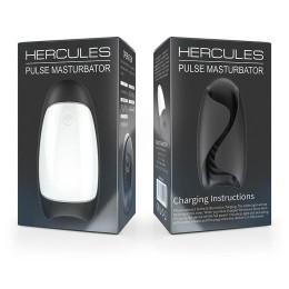 Черно-белый сквозной вибромастурбатор Hercules