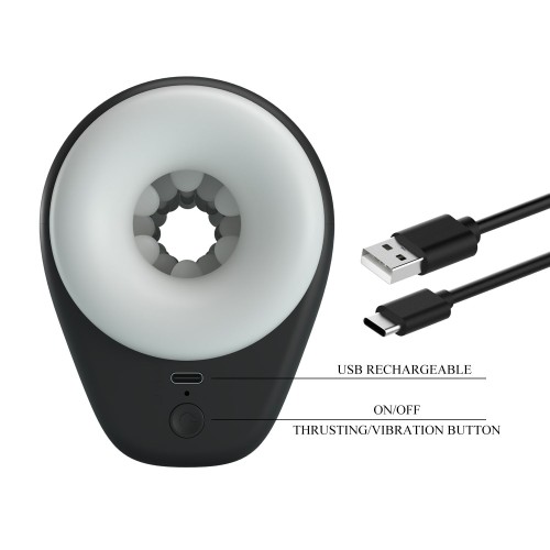 Черный автоматический вибромастурбатор Dj Girl