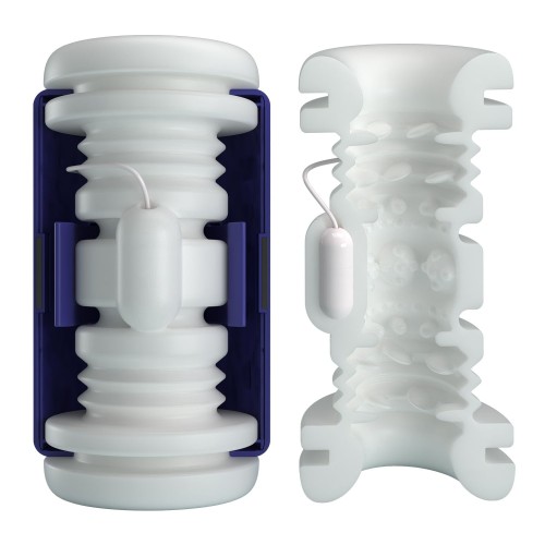 Синий автоматический вибромастурбатор Dj Lady