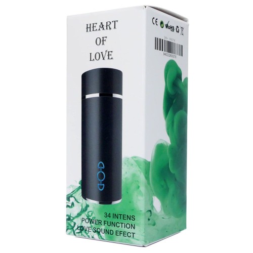 Мастурбатор-вагина с вибрацией Heart Of Love в колбе в форме сердца