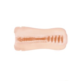 Телесный мастурбатор в виде вагины в колбе из пластика