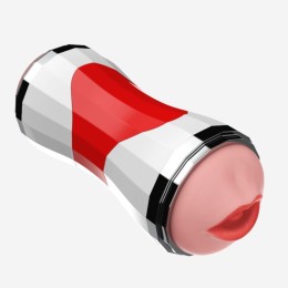 Двусторонний мастурбатор в колбе Power Grip Cup - вагина и ротик