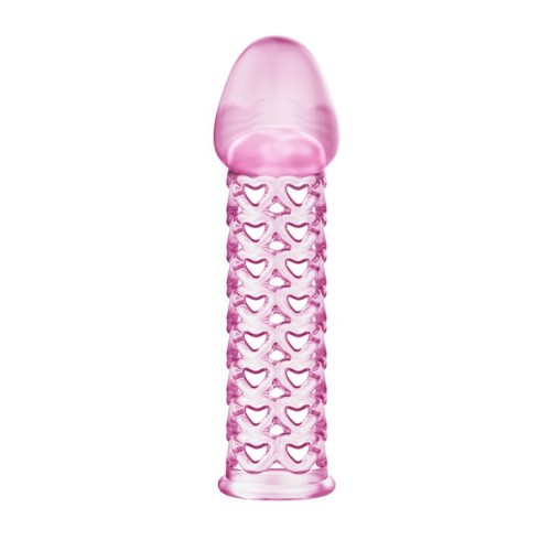 Розовая насадка на фаллос с закрытой головкой Male-Wear Net Sleeve