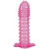 Гелевая розовая насадка с шипами - 12 см.