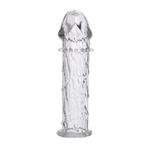 Гладкая прозрачная насадка с усиками под головкой - 12,5 см.