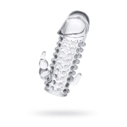 Гелевая прозрачная насадка с 2 отростками - 13 см.