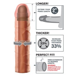 Телесная насадка Fantasy X-tensions Perfect 2  Extension - 20,3 см.