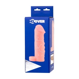 Фаллическая насадка XLOVER INCREASE+ с кольцом для фиксации - 17 см.