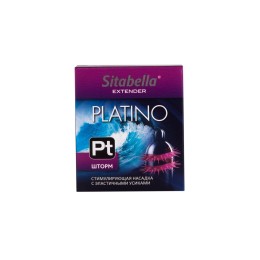 Стимулирующая насадка со спиралью из усиков Platino  Шторм 