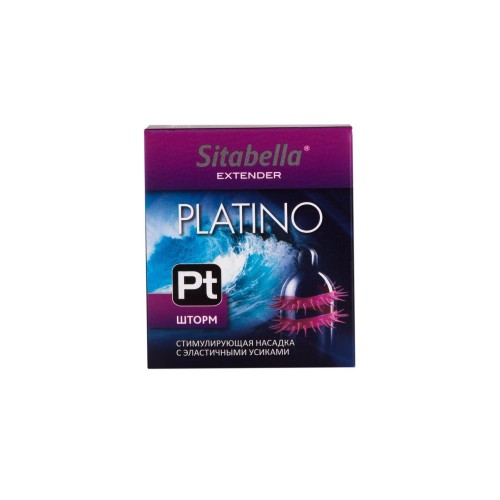 Стимулирующая насадка со спиралью из усиков Platino  Шторм 