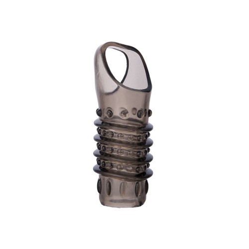 Открытая дымчатая насадка с точками и рёбрами ToyFa XLover - 11,5 см.