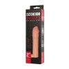 Телесная насадка-удлинитель Extension sleeve с подхватом - 17 см.