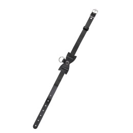 Черный чокер-ошейник с бабочкой и колечком