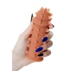 Насадка на фаллос с шипами и продолговатыми бугорками Extreme Sleeve 004 S-size - 12,7 см.