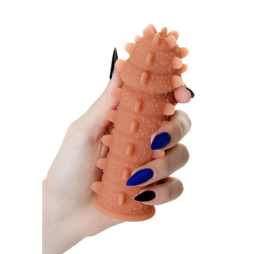 Насадка на фаллос с шипами и продолговатыми бугорками Extreme Sleeve 004 S-size - 12,7 см.