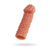 Реалистичная насадка на пенис с бугорками - 16,5 см.