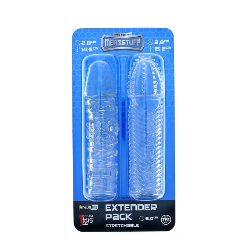 Комплект из 2 прозрачных насадок на пенис Penis Extender Pack