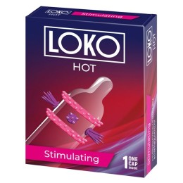 Стимулирующая насадка на пенис LOKO HOT с возбуждающим эффектом