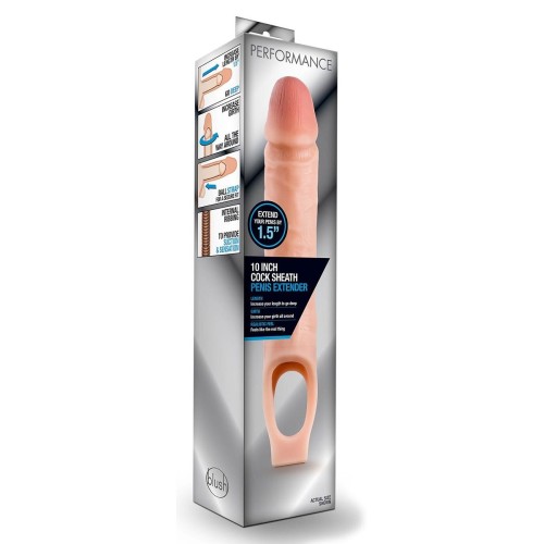 Телесная насадка на пенис 10 Inch Cock Sheath Extender - 25 см.