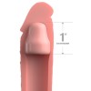 Телесная насадка-удлинитель 1 Inch Silicone X-tension - 17,8 см.