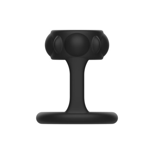 Черная эрекционная насадка на пенис - 6,2 см.