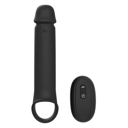 Черная насадка-удлинитель с вибрацией Vibrating Extender With Remote