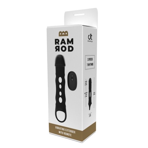 Черная насадка-удлинитель Vibrating Extender With Remote с вибрацией