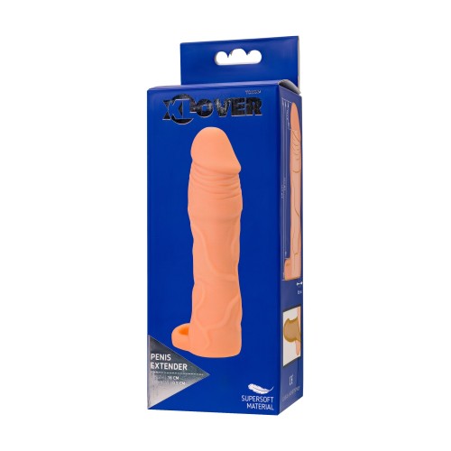 Телесная удлиняющая насадка с подхватом - 19 см.