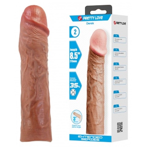 Удлиняющая насадка на пенис Derek - 21,5 см.