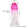 Прозрачно-розовая насадка на пенис Wilford - 13,5 см.