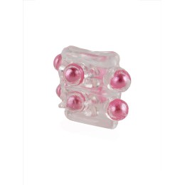 Прозрачная насадка на пенис с цветными шариками