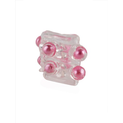 Прозрачная насадка на пенис с цветными шариками