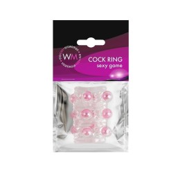 Прозрачная сквозная насадка на пенис с цветными шариками